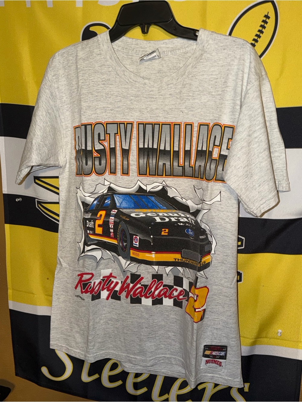 Nutmeg Mills NASCAR Racing Rusty Wallace #2 Graphic T Shirt Men’s Size Large Use